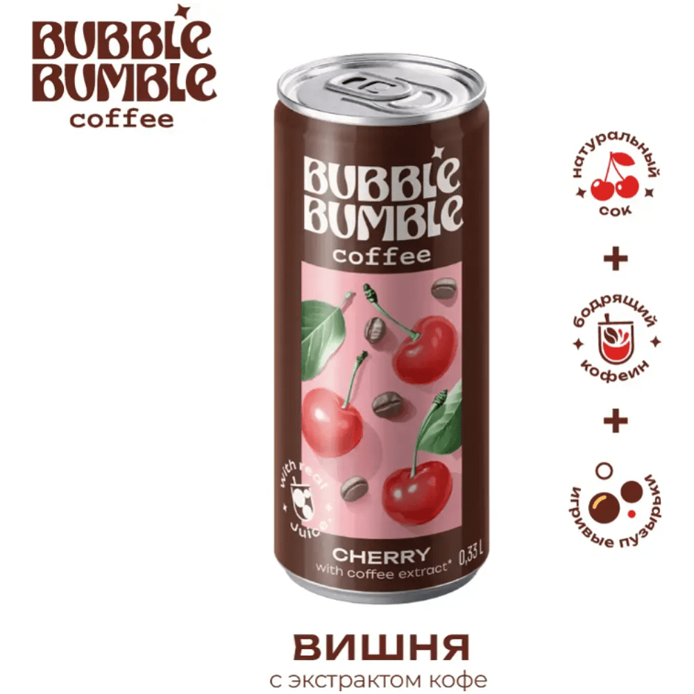 Напиток "Баббл Бамбл кофе вишня", 0.33 л - 2