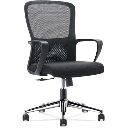 Кресло компьютерное SitZone U-069B, сетка, ткань, черный