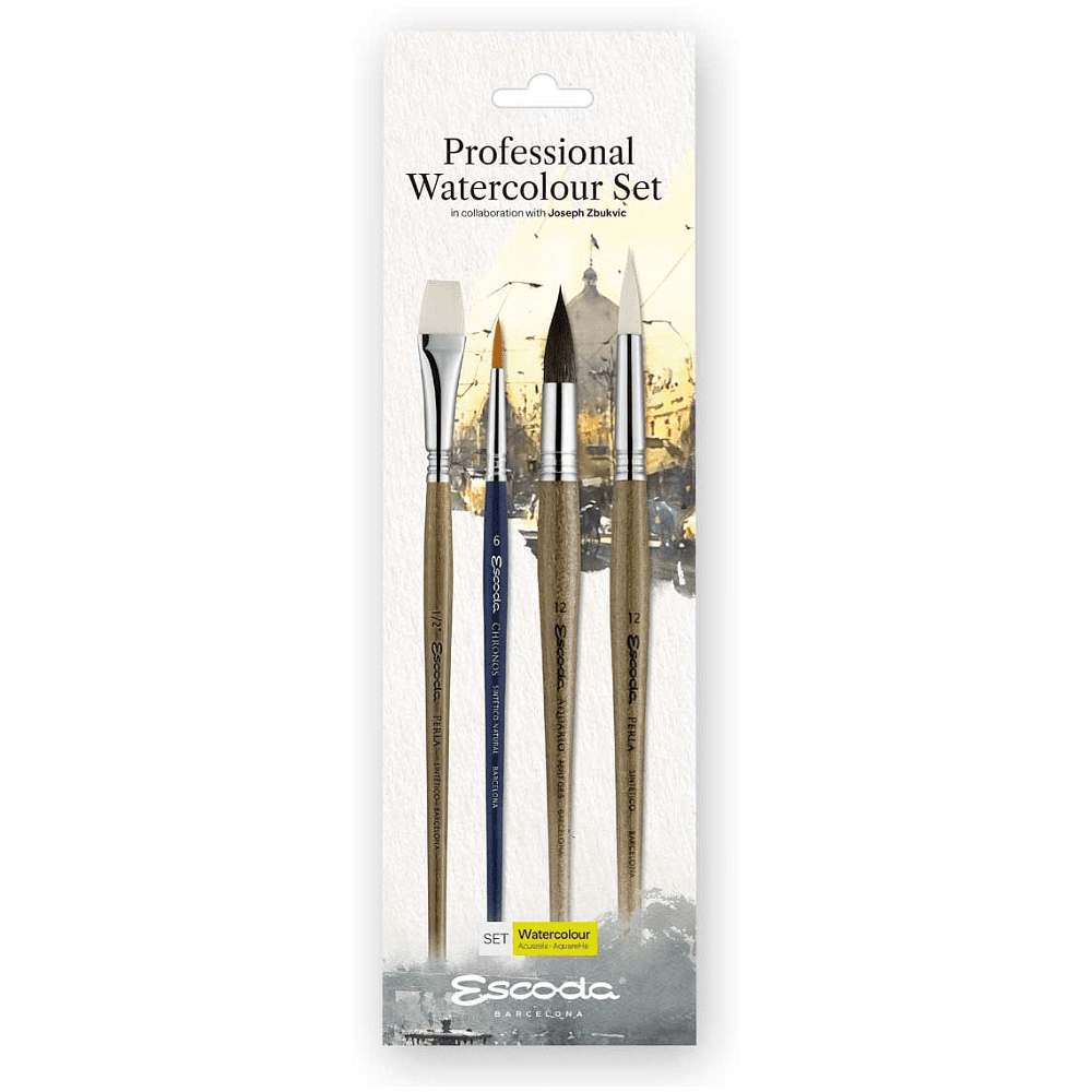 Набор кистей "Escoda. Professional watercolor set", набор 4 шт