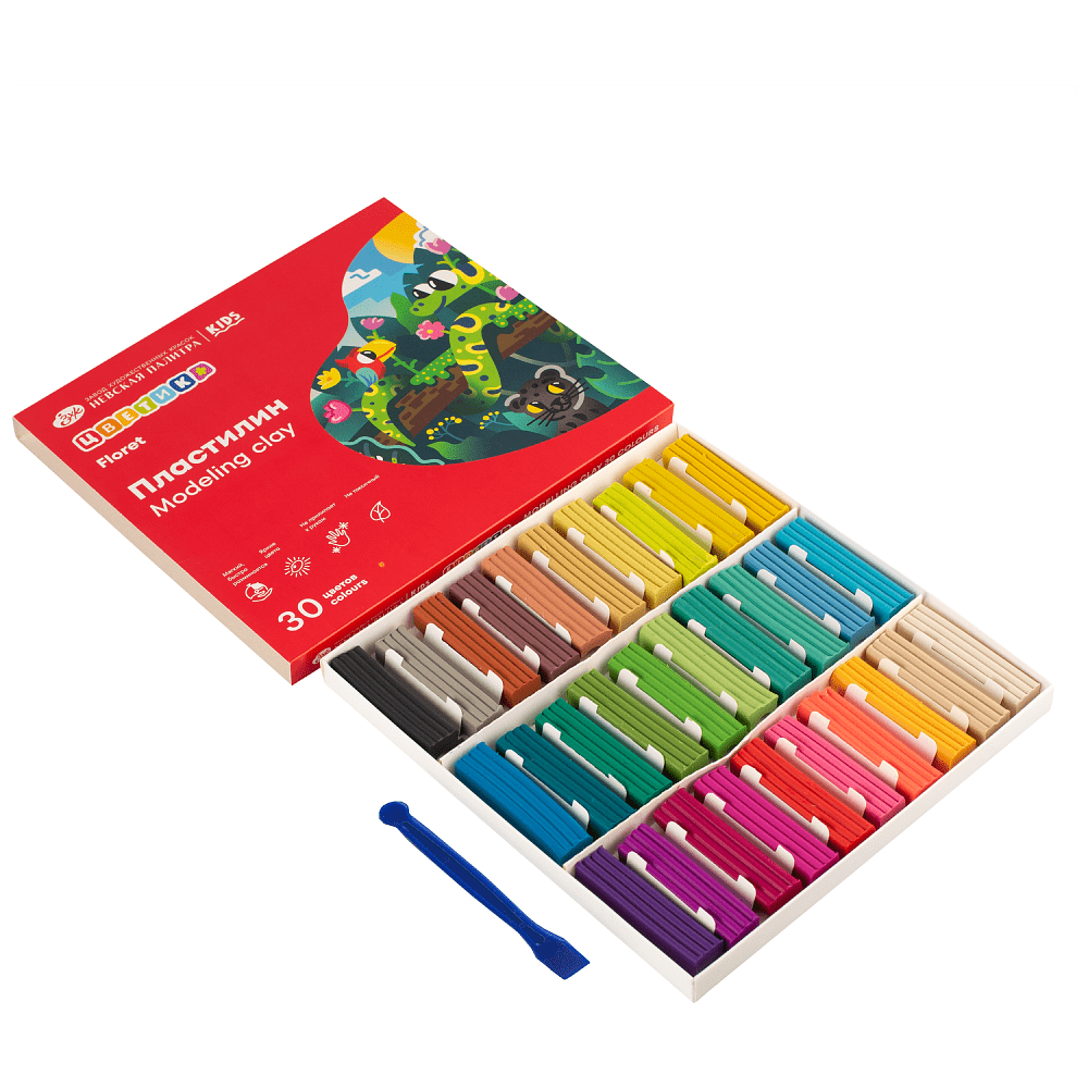 Пластилин "Цветик", 30 цветов  - 4