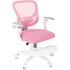Кресло детское Бюрократ Burokids 3, сетка, ткань, пластик, корпус белый, подставка для ног, розовый - 6