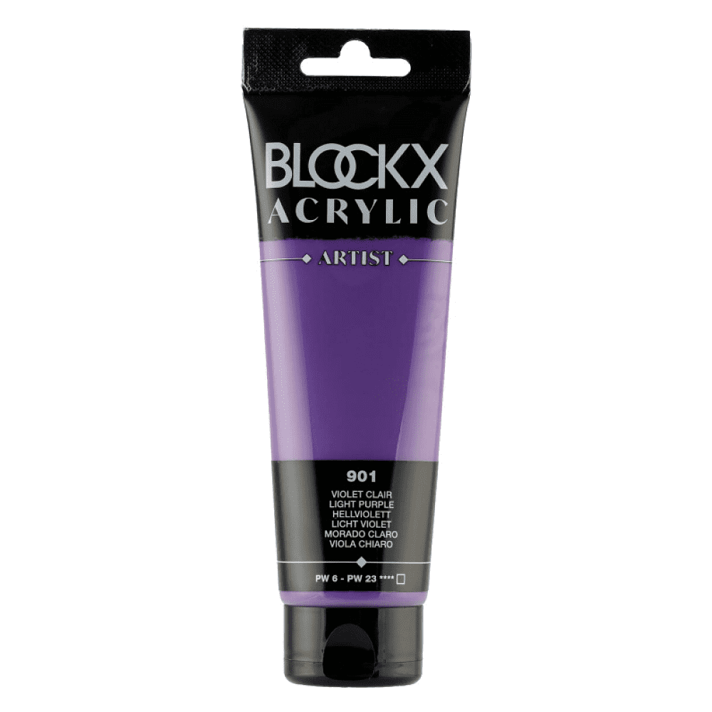 Краски акриловые "Blockx", 901 фиолетовый светлый, 120 мл