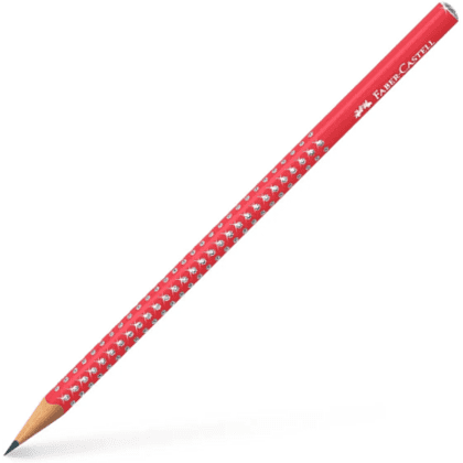 Карандаш простой "Sparkle", B, красный леденец