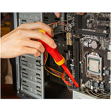 Отвертка диэлектрическая Deli YS EDL516100, PH2х100 мм, желтый, красный