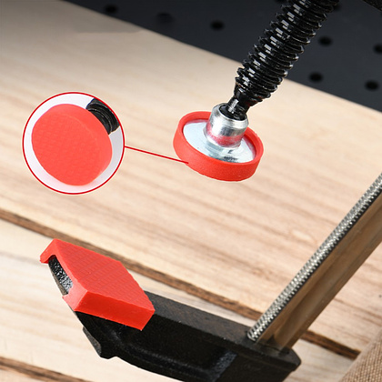 Струбцина F-образная Deli RS EDL110830Z, 80х300 мм, усиленная, черный, красный - 3