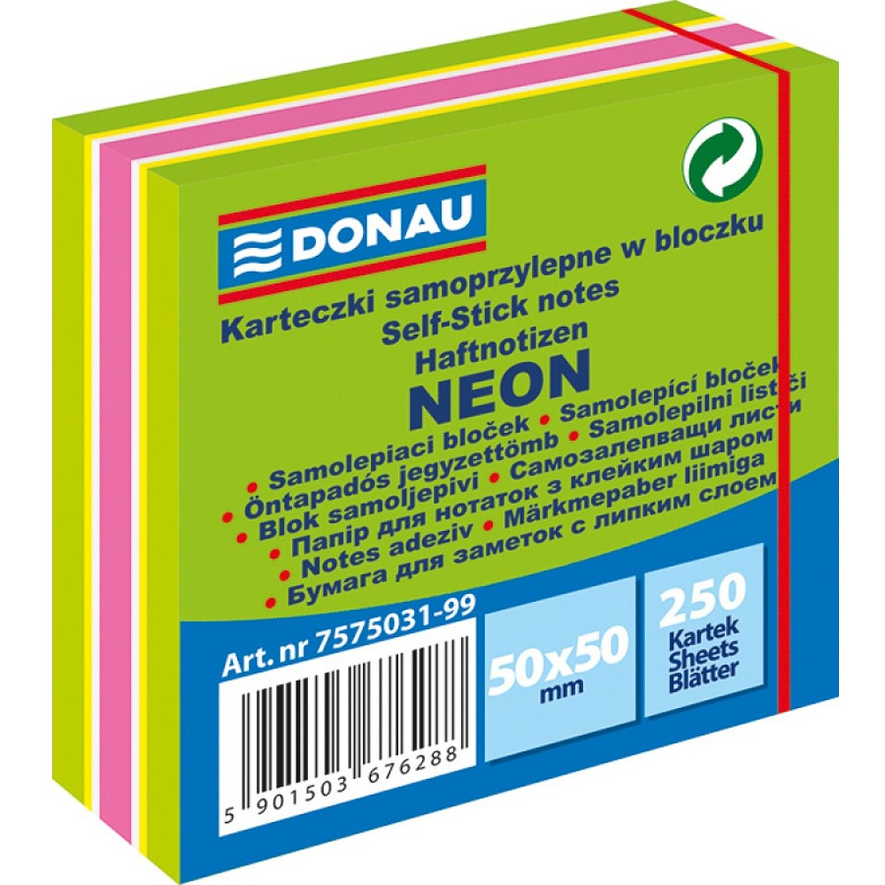 Бумага для заметок "Donau", 50x50 мм, 250 листов, зеленый
