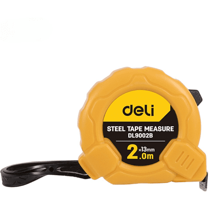 Рулетка Deli YS EDL9002B, 2 м х 13 мм, желтый, черный