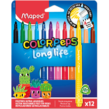 Фломастеры "Color Peps Long Life", 12 шт