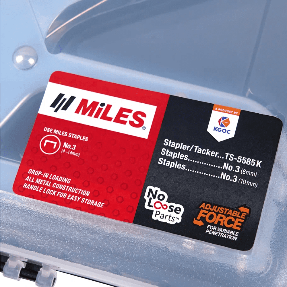 Набор инструментов Miles "5585KM3-D8-D10", степлер скобозабивной + скобы - 14