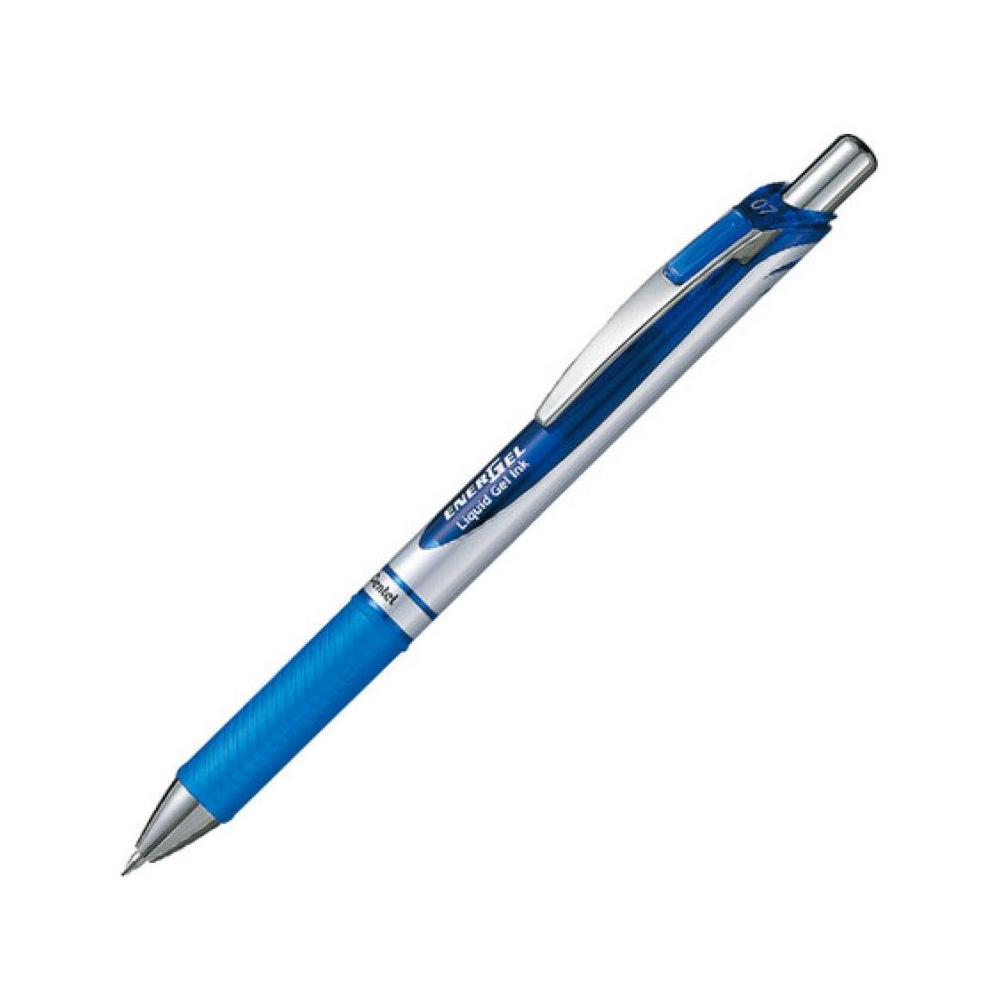 Ручка-роллер "Energel BL77", 0.7 мм, серебристый, синий, стерж. синий