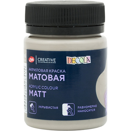 Краска акриловая матовая "Декола", 445 французский кофе, 50 мл., банка