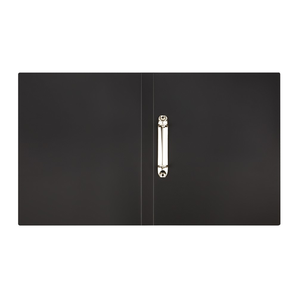 Папка на кольцах "СТАММ", А4, 2 кольца, пластик, черный - 4