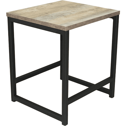 Табурет RION ALLERD, металл, ЛДСП, черный муар, Австралийское дерево