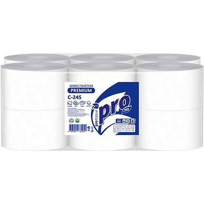 Бумага туалетная  PROtissue 120м, 2 слоя, Instant, 100% целлюлоза