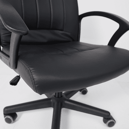 Компьютерное кресло "POLO", экокожа, пластик, черный - 6