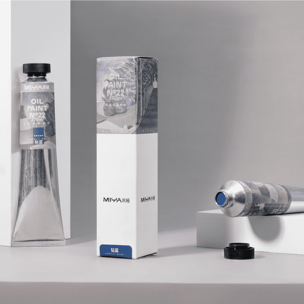 Краски масляные "HIMI.MIYA", церулеум синий, 170 мл., туба - 10