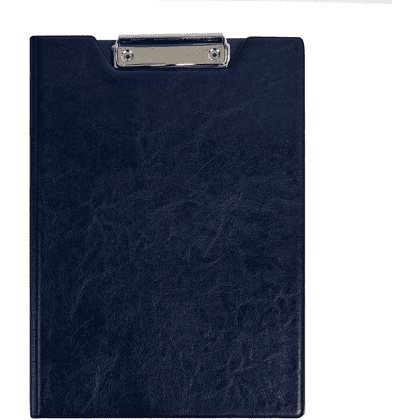 Планшет открывающийся с зажимом, A4, винил, синий