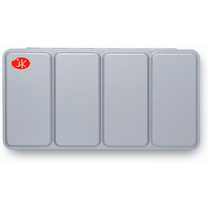 Пенал для акварели "Невская палитра", 35 кювет, металл, серый металлик матовый
