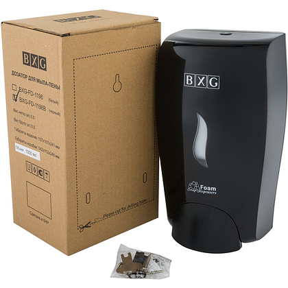Диспенсер BXG-FD-1198В, для мыла-пены 1 л, пластик, черный - 7