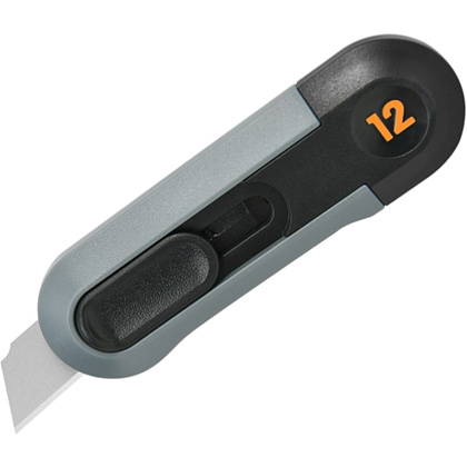 Нож строительный Deli HS EHT4007, 80x25 мм, Soft Touch, черный