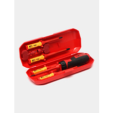 Набор отверток диэлектрических Deli YS DL510107, 7 предметов, красный, желтый