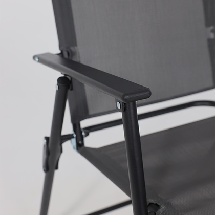 Комплект мебели садовой AksHome PICNIC (стол 1шт, 4 кресла, зонт 1шт), серый, черный - 23