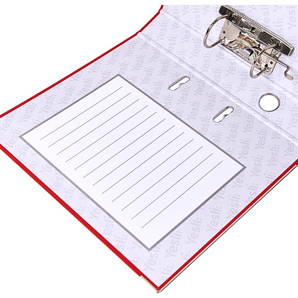 Папка-регистратор "Yesli:", А4, 50 мм, ПВХ Эко, красный - 9