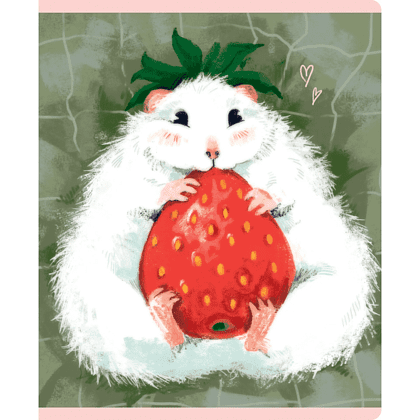 Тетрадь "Хомяки", А5, 48 листов, клетка, скоба сбоку, ассорти - 3