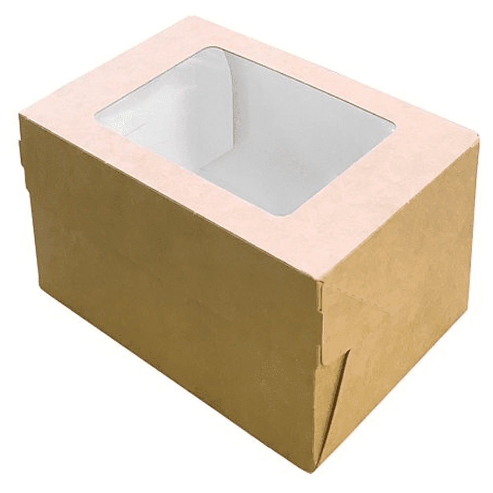 Контейнер бумажный для пирожных, 300 шт/упак, крафт