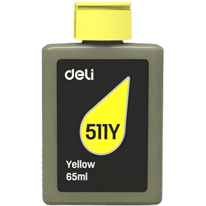 Чернила Deli 511Y, 65 мл, желтый