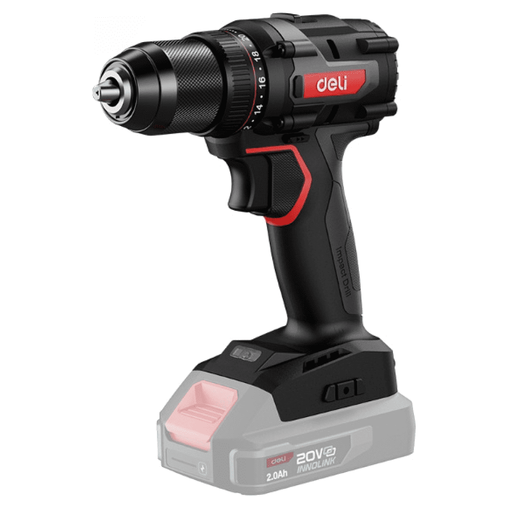 Аккумуляторная дрель-шуруповерт Deli RS EDE-DZ20-2, 20 В, 70 Нм, без АКБ и З/У, коробка