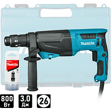Перфоратор MAKITA HR2670FT, 800 Вт, 3.0 Дж, БЗП, SDS-plus