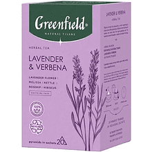 Чайный напиток "Greenfield Tisane Lavender&Verbena", 20 пакетиков x 1.8 г, с лавандой и вербеной