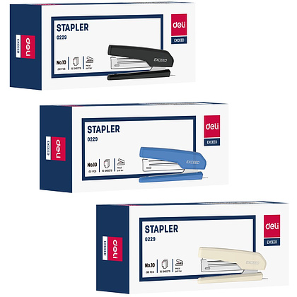 Скобосшиватель "Deli Exceed 0229", 15 листов, ассорти - 6