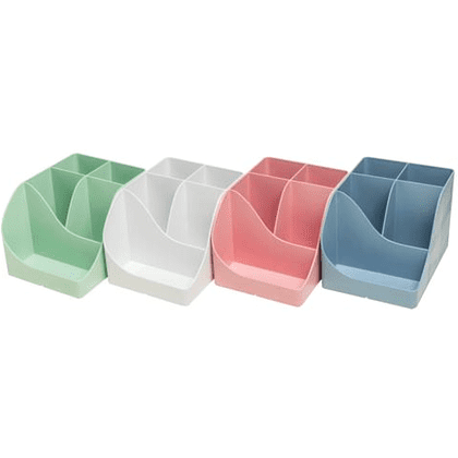 Подставка для ручек "Autentik", пластик, 5 делений, белый - 7