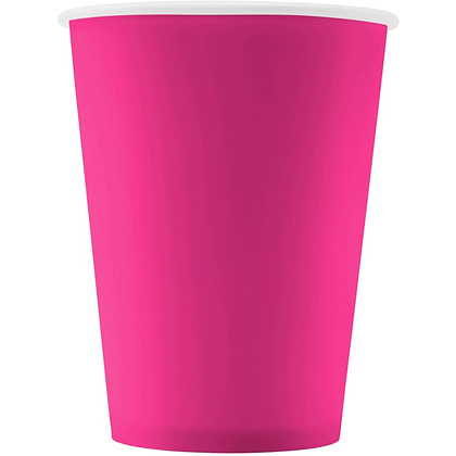 Стакан картонный 300 мл, 1сл., 50шт/упак, розовый