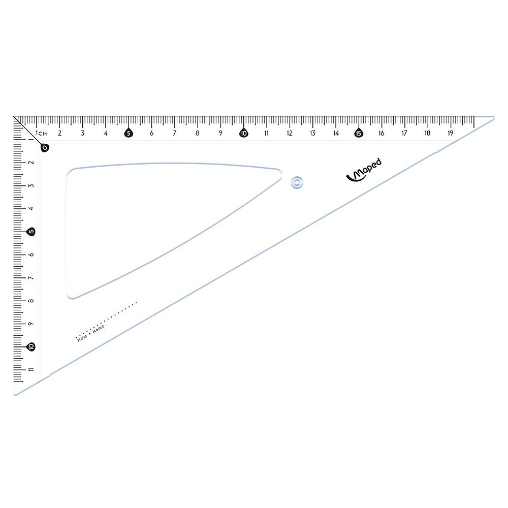 Набор чертежный Maped: линейка 30 см, треугольник 45 и 60 гр, транспортир 180 гр, прозрачный - 5
