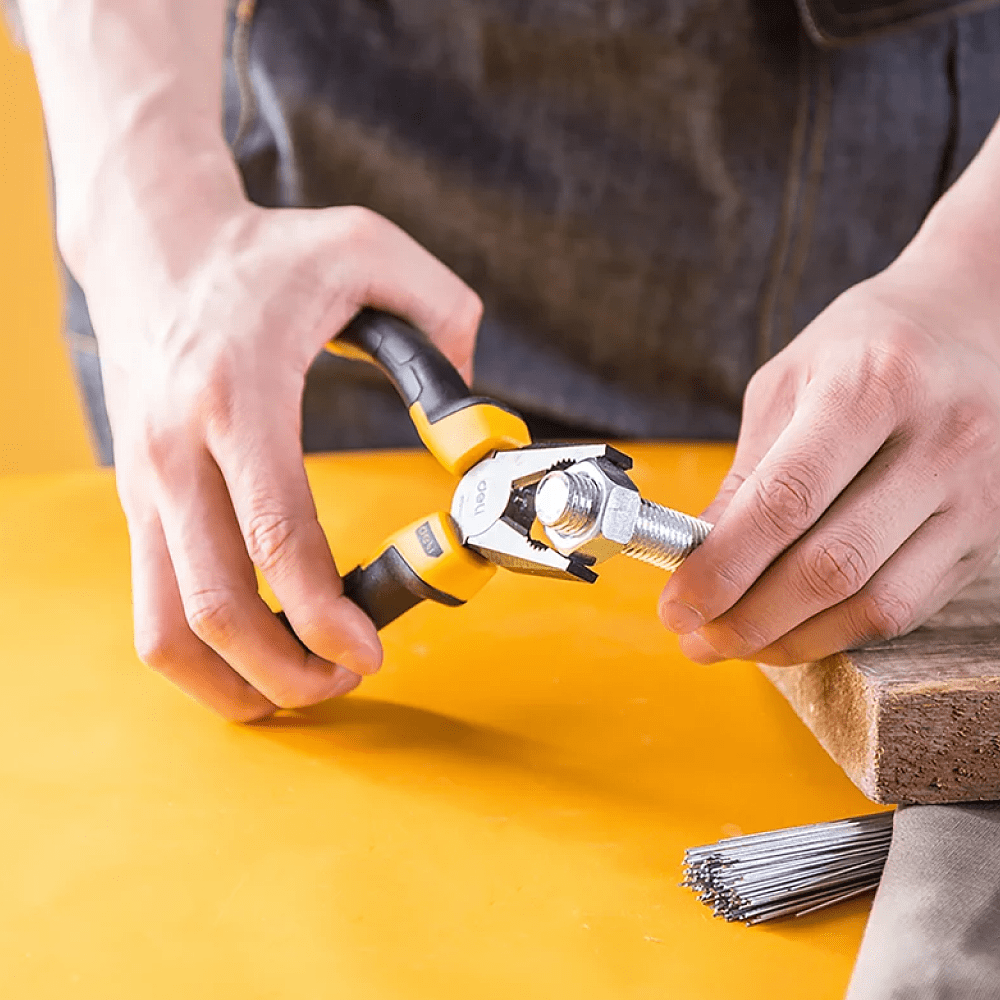 Плоскогубцы Deli YS EDL2006Z, 160 мм, 2-х компонентные рукоятки - 6