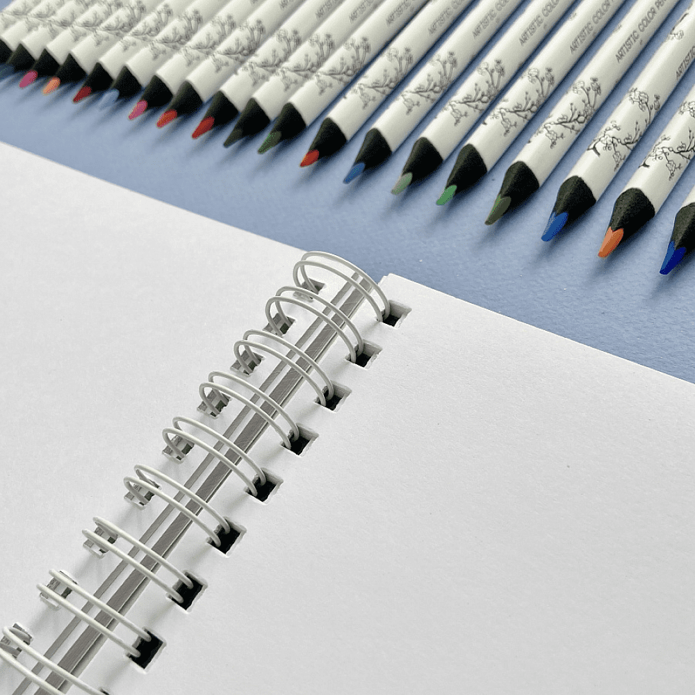 Скетчбук "Sketch&Art", 10.5х22 см, 200 г/м2, 50 листов, на спирали, для цветных карандашей - 5