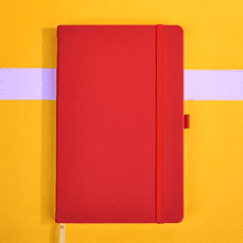 Блокнот "Appeel royal red delicious", А5, 96 листов, линейка, на резинке, красный