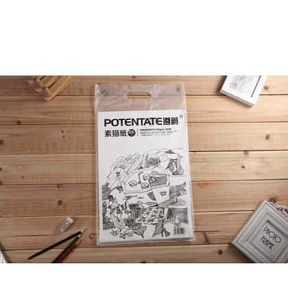 Бумага для рисования "Potentate", 180 г/м2, 39х54 см, натуральный белый - 2