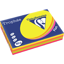 Бумага цветная "Trophée", А4, 500 листов, 80 г/м2, ассорти неон