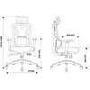 Кресло для руководителя Бюрократ MC-G715N-H сетка, ткань, серый, крестов. алюминий, с подголов. - 16