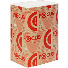 Салфетки бумажные Focus Premium, 23х16,8 см, 2 слоя, V – сложение, белый, 200 листов