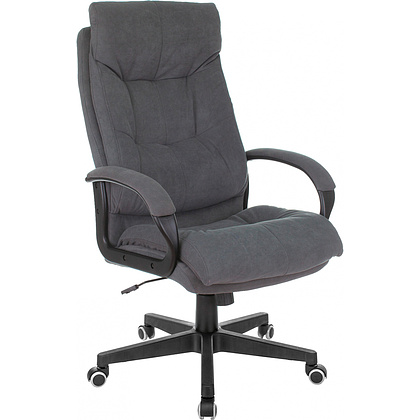 Кресло для руководителя Бюрократ CH-824 Fabric, ткань, пластик, серый