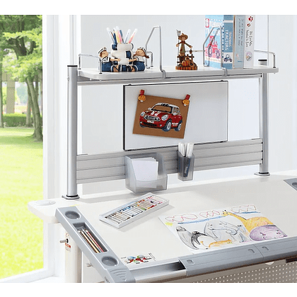 Полка Comf-Pro MINI SMART задняя, 840х620х240 мм, дуб белый, c доской белой - 3