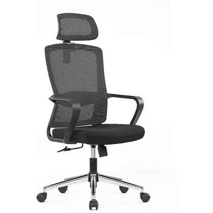 Кресло компьютерное SitZone U-060A, сетка, ткань, черный