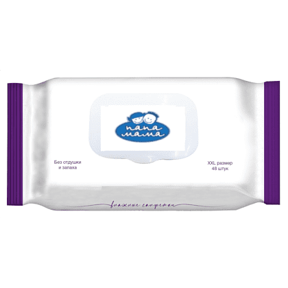 Салфетки влажные детские с клапаном, 48 шт