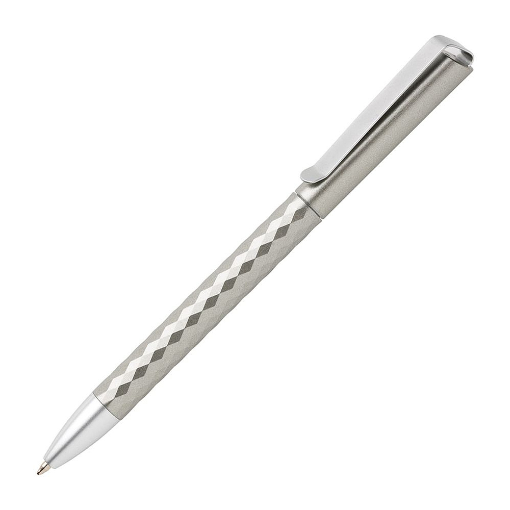 Ручка шариковая автоматическая Xindao "X3.1", 1.0 мм, серый, серебристый, стерж. синий