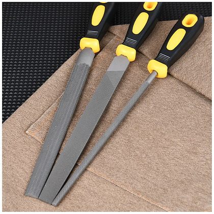 Набор напильников Deli YS EDL352083, 3 шт, 200 мм, черный, желтый - 3